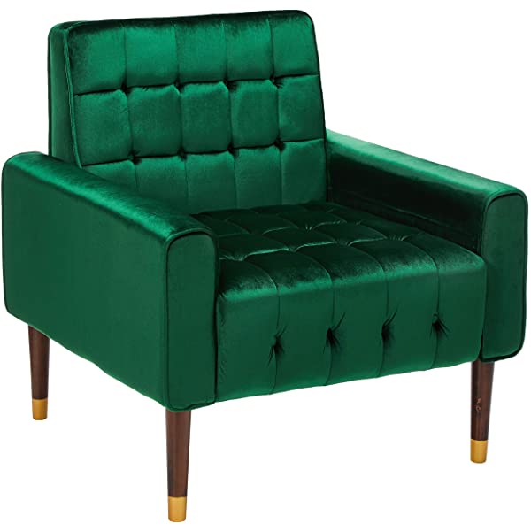 Christopher Knight Home Betsy Velvet Armchair, Modern Glam, Button-Tufted, Waffle Stitching, Raisin