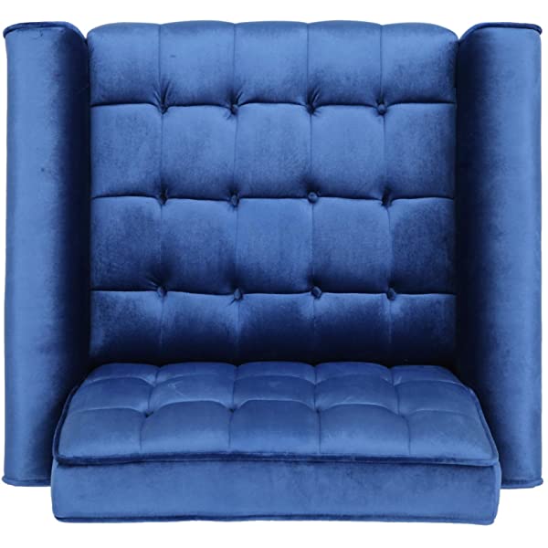 Christopher Knight Home Betsy Velvet Armchair, Modern Glam, Button-Tufted, Waffle Stitching, Raisin