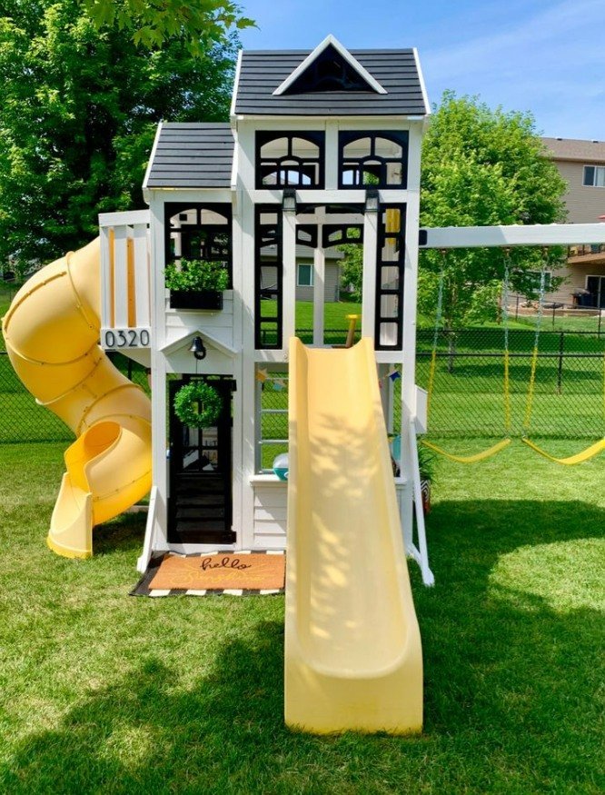 Stilt house children's slide complete set free shipping