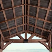 10 x 12 ft. Solid Wood Patio Gazebo, Premium Cedar Framed
