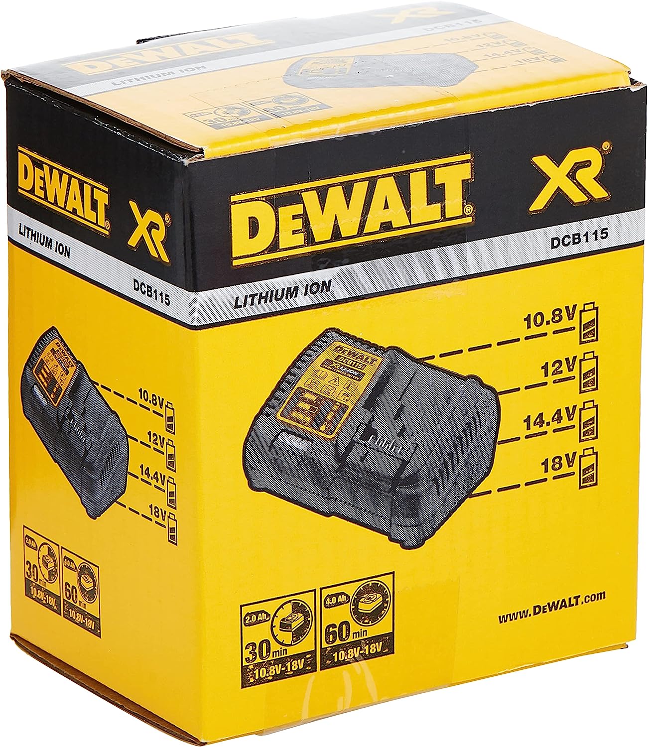 DEWALT DCD796N 18v XR Li-Ion Brushless Compact Combo Hammer + 2 Pack Waitley 18V 5.0A DCB184 Battery + Charger