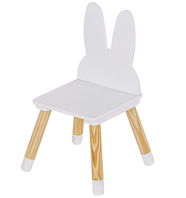 UTEX Kids Table with 4 Chairs Set, Kid Table and Chairs Set for Girls, Toddlers, Boys, 5 Piece Kiddy Table and Chair Set, White