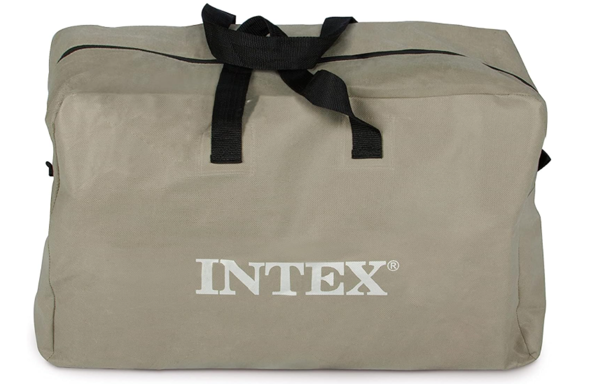 Intex K2 Challenger Kayak 2 Person Inflatable Canoe with Aluminum Oars and Hand Pump