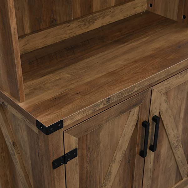 Mahogany Bar Cabinet with Upper Glass Cabinet