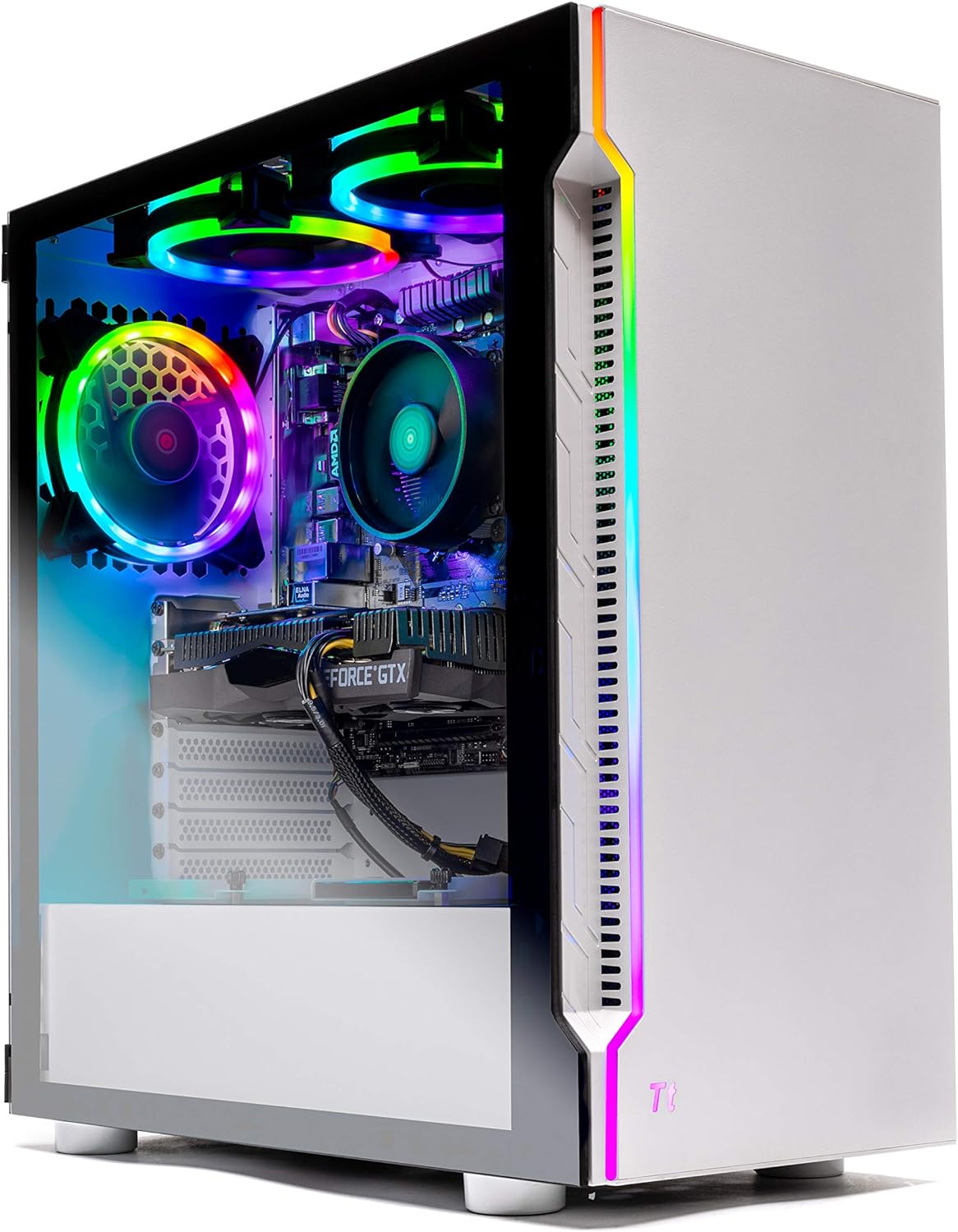 Skytech Archangel Gaming Computer PC Desktop – Ryzen 5 3600 3.6GHz, GTX 1660 Super 6G, 500GB SSD, 16GB DDR4 3200MHz, RGB Fans, Windows 11 Home 64-bit, 802.11AC Wi-Fi