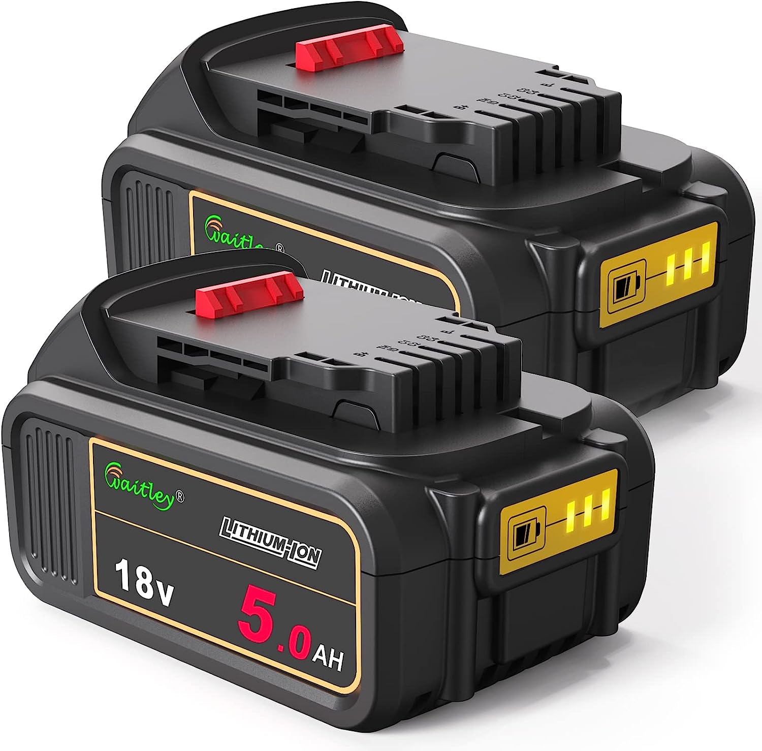 DEWALT DCD796N 18v XR Li-Ion Brushless Compact Combo Hammer + 2 Pack Waitley 18V 5.0A DCB184 Battery + Charger
