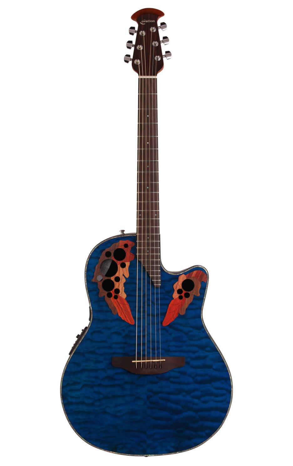 Ovation CE44P Celebrity Elite Plus Blue Acoustic Electric Guitar