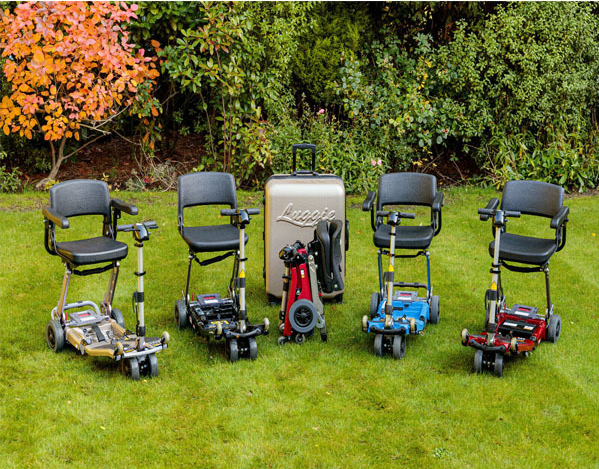 LUGGIE BLUE Folding Travel Mobility Boot Scooter
