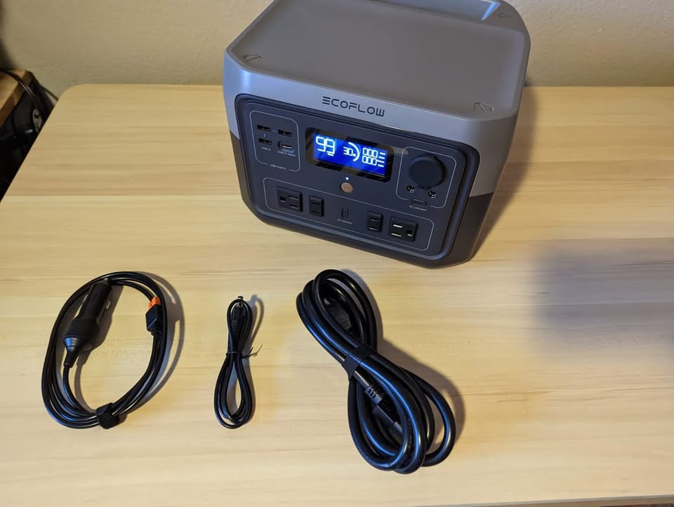 EF ECOFLOW RIVER 2 Max Solar Generator 512Wh Long Life LiFePO4 Portable Power Station and 160W