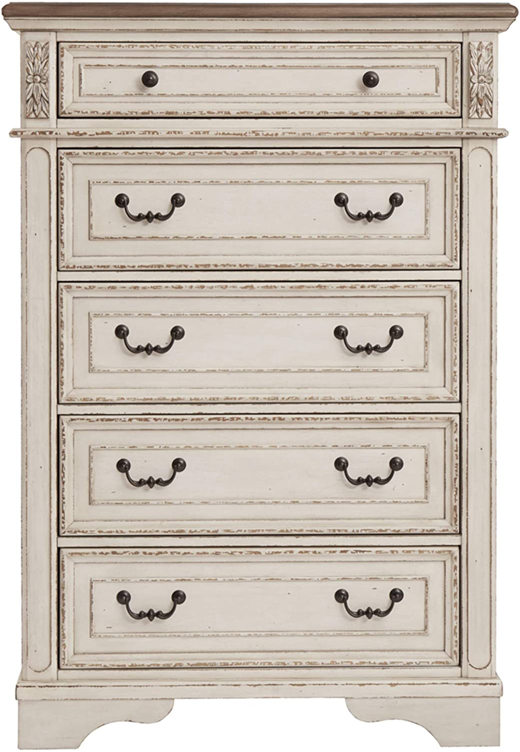 Signature Design by Ashley B743-46 Realyn Chest of Drawers Chipped White